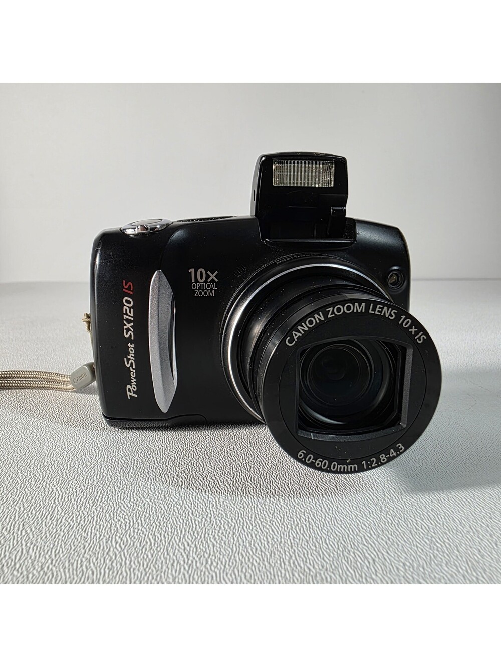 Canon PowerShot SX120 IS 10MP Digital Camera 10x Optical Zoom Black Tested